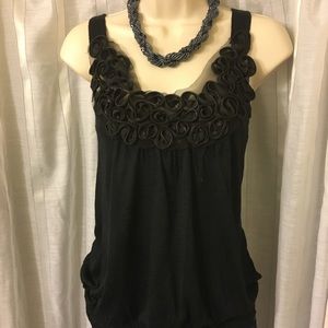 Rubicon embellished tank. Black, size S